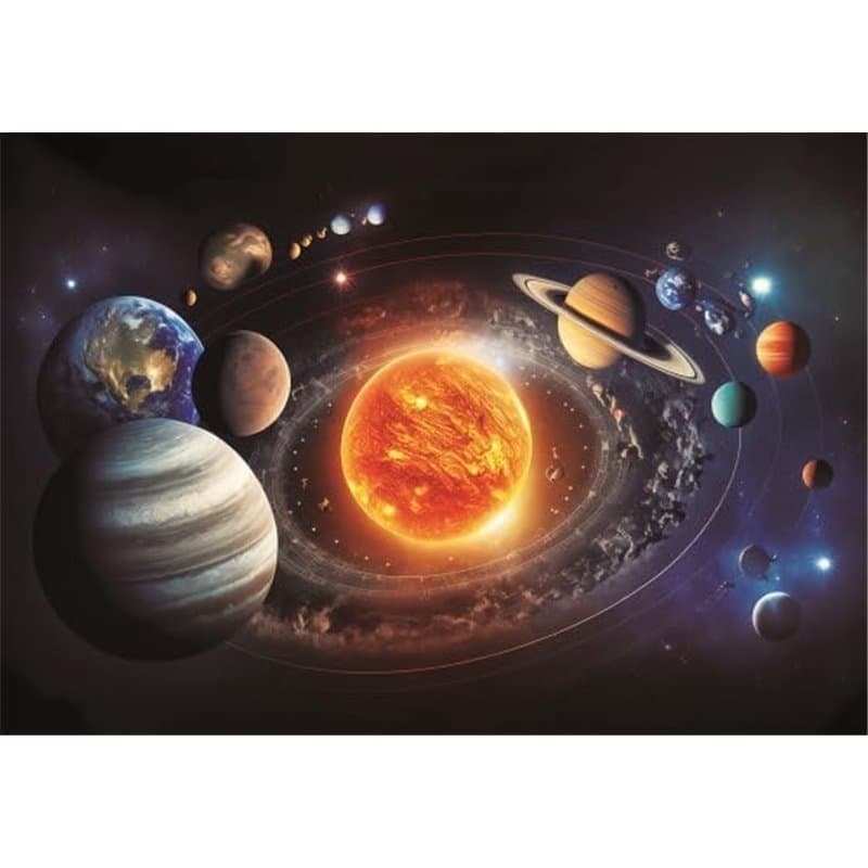 Cornelissen Carte postale 3D motif système solaire, planètes, espace, carte postale animée