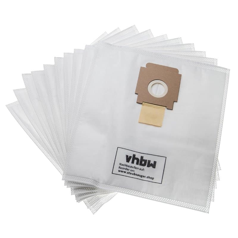 vhbw 10x Sacs compatible avec Rowenta RO5030, RO5031, RO503111, RO503111410, RO5060 aspirateur - microfibre non tissée, 33cm x 3