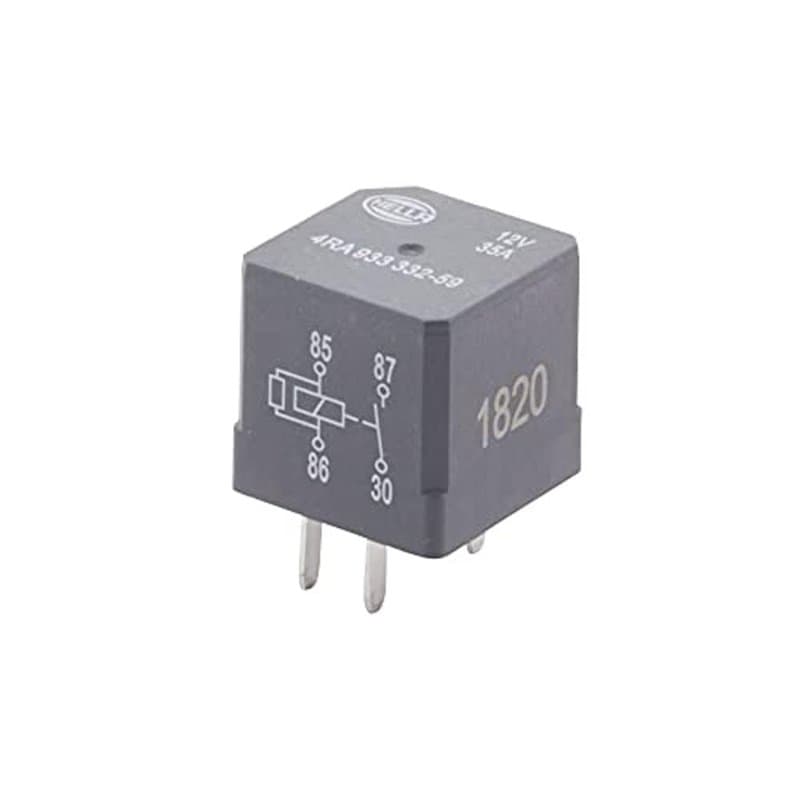 HELLA 4Ra 933 332-591 Relais, Courant De Travail - 12V - 4Pôle - Relais À Courant De Travail - Quantité: 1