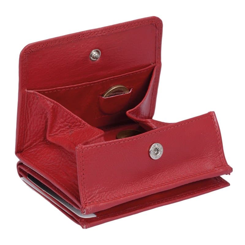 Modèle Vienne Portemonnaie RFID Particulier en Cuir de Vachette, Fabrication façon « viennoise », avec Compartiment pour la Monn
