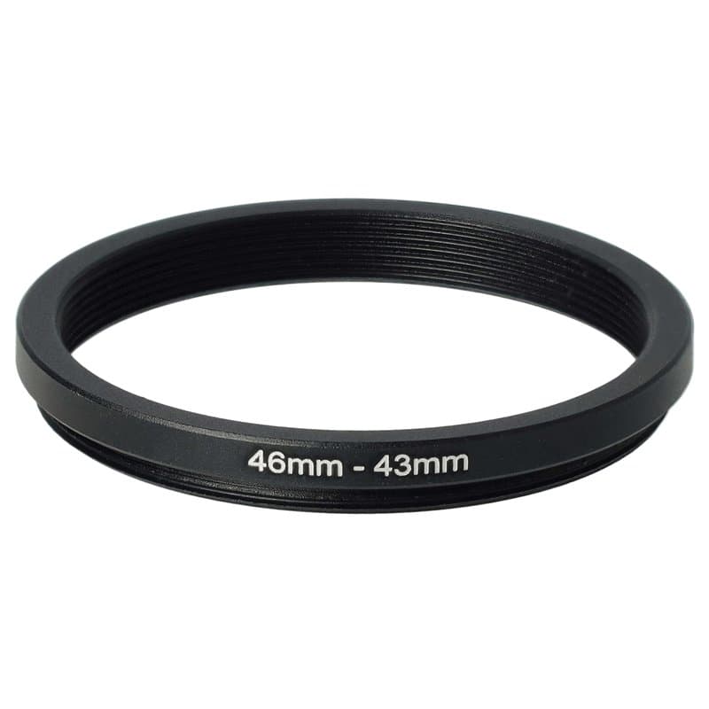 vhbw Bague d'adaptation de Filtre Step-Down de 46 mm vers 43 mm pour Objectif d'appareil Photo - Réducteur, métal, Noir