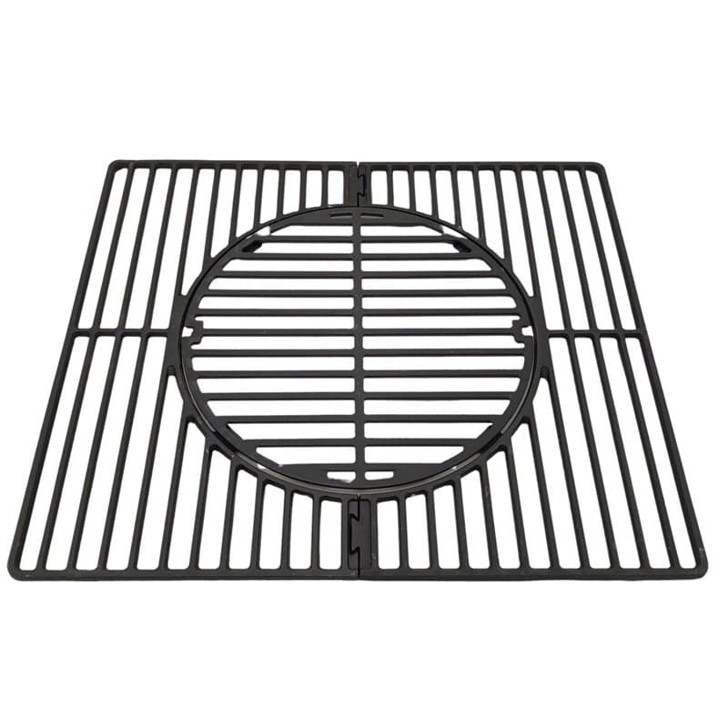 BURI Kit de grille de cuisson universelle en fonte - Surface de cuisson : environ 44,5 x 51 cm - Émaillée - Avec système de roui