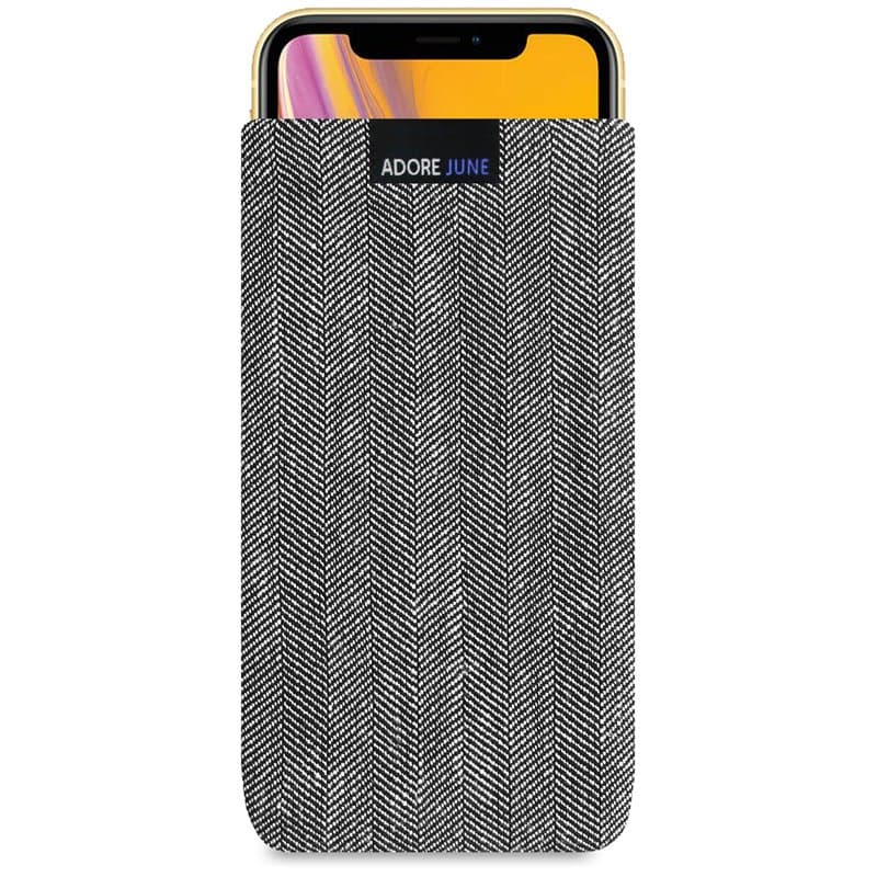 Adore June Business Housse Compatible avec iPhone XR, Pochette Établie Caractéristique Matériel avec Affichage Nettoyage Effet,