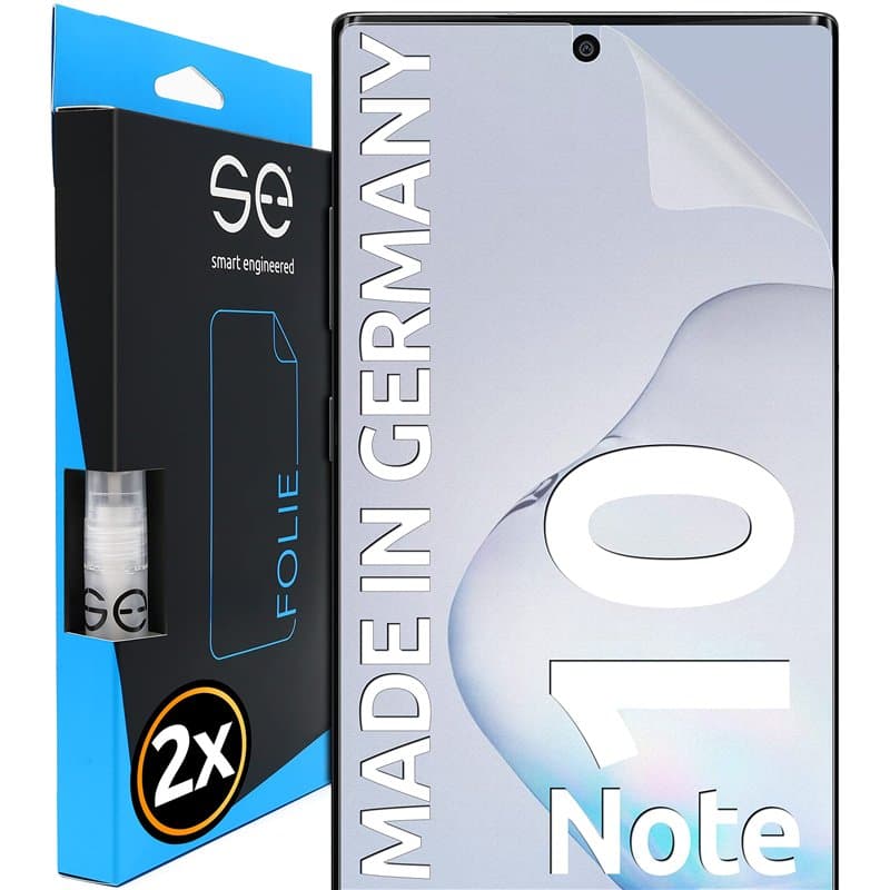 2x se® Film de Protection 3D Antireflet pour Samsung Galaxy Note 10, Auto-réparateur, Compatible Empreinte & FaceID, Installatio