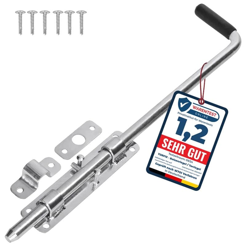 Torfix® Verrou de portail robuste 420 mm avec test de marchandises Note 1,2 pour un verrouillage sûr du curseur au sol - Verrou