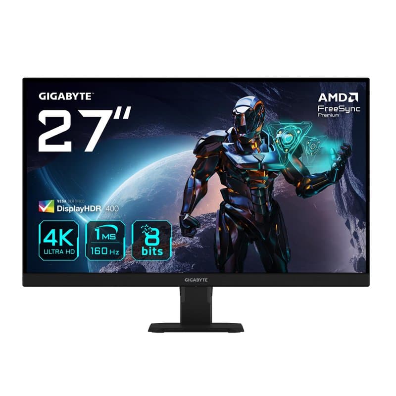 Gigabyte GS27U 27" Moniteur de Jeu UHD - 3840 x 2160, 160Hz, 1ms, 350 CD/m², Display HDR400, HDMI 2.1, DisplayPort 1.4