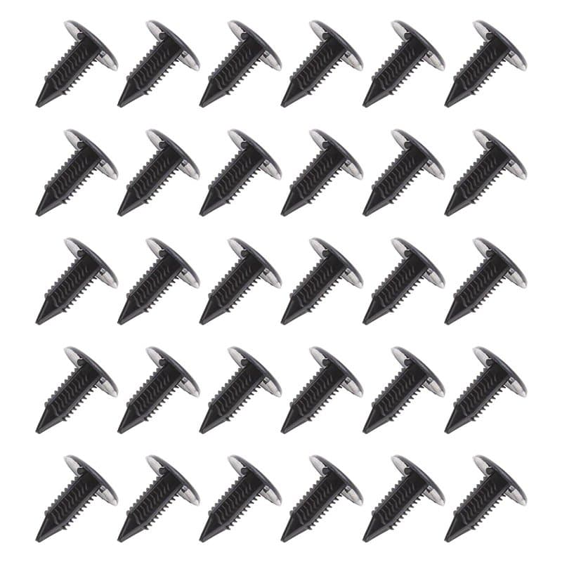 EMSea 30pcs Garniture de Porte Voiture Rivets Pare-Chocs Vis de Clip 18mm Tête Trou 6mm Fixation de Pression