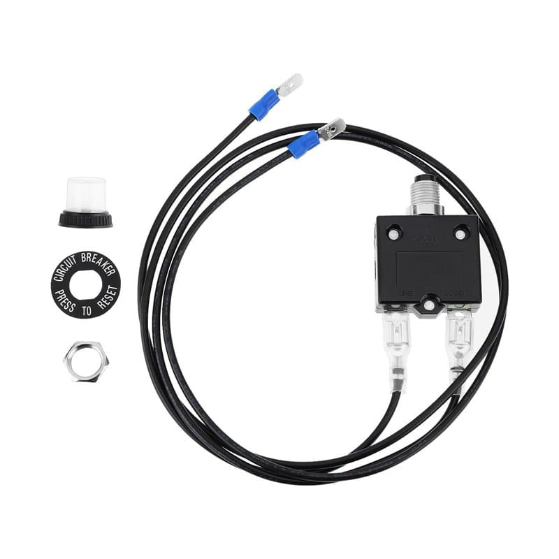 eMagTech 1 disjoncteur à bouton-poussoir avec fil 32 V 18 AWG pour appareils électriques, petits générateurs, compresseurs d'air