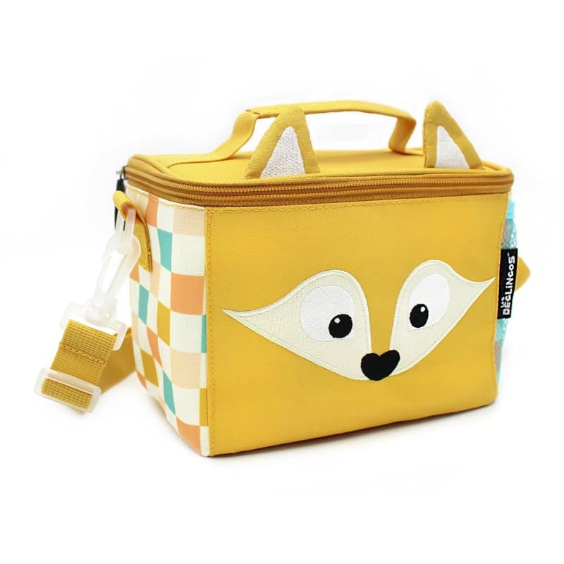 LES DEGLINGOS Sac Isotherme Bébé • Lunch Bag Enfant Cyranos le renard | Bagage Repas Enfant | Bandoulière | Pique-Nique Goûter |