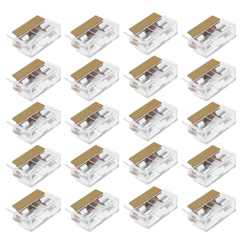 ECSiNG 20pcs PCB Porte-fusible avec 20pcs Couvercle Transparent Double Bornes 250V 6A 5x20mm Fusible PCB Panneau Support de Mont