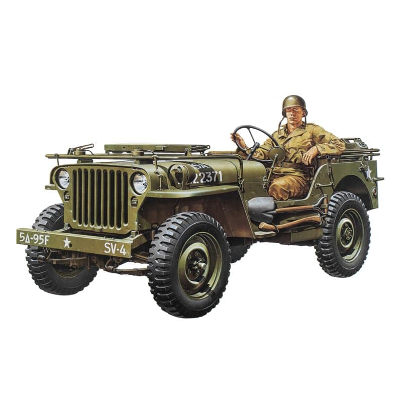 Tamiya - 35219 - Maquette - Jeep Willys 1 / 4 Ton - Echelle 1:35, brun, noir