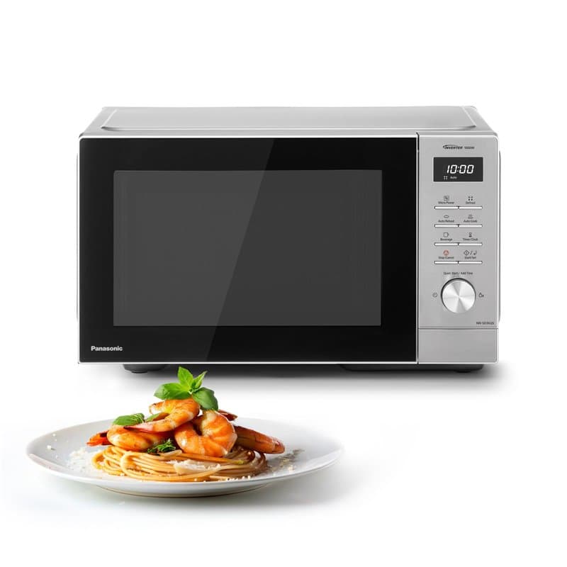 Panasonic NN-SD36QSEPG 29L Four à Micro-Ondes Solo en acier inoxydable, 1000W, Décongélation Automatique, 11 Programmes Automati