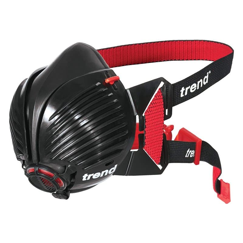 Trend Respirateur réutilisable SM Stealth Dust Mask P3, APF20 X WEL, filtres remplaçables inclus, couleurs assorties (noir/rouge