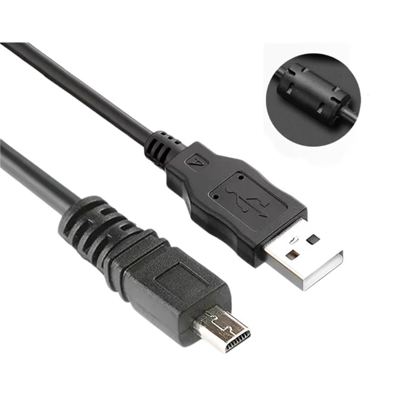 Panlouting USB Câble de Charge 8 Broches pour Appareil Photo 150cm Câble de Données EMC-5 Compatible avec Casio Exilim EX-ZS200