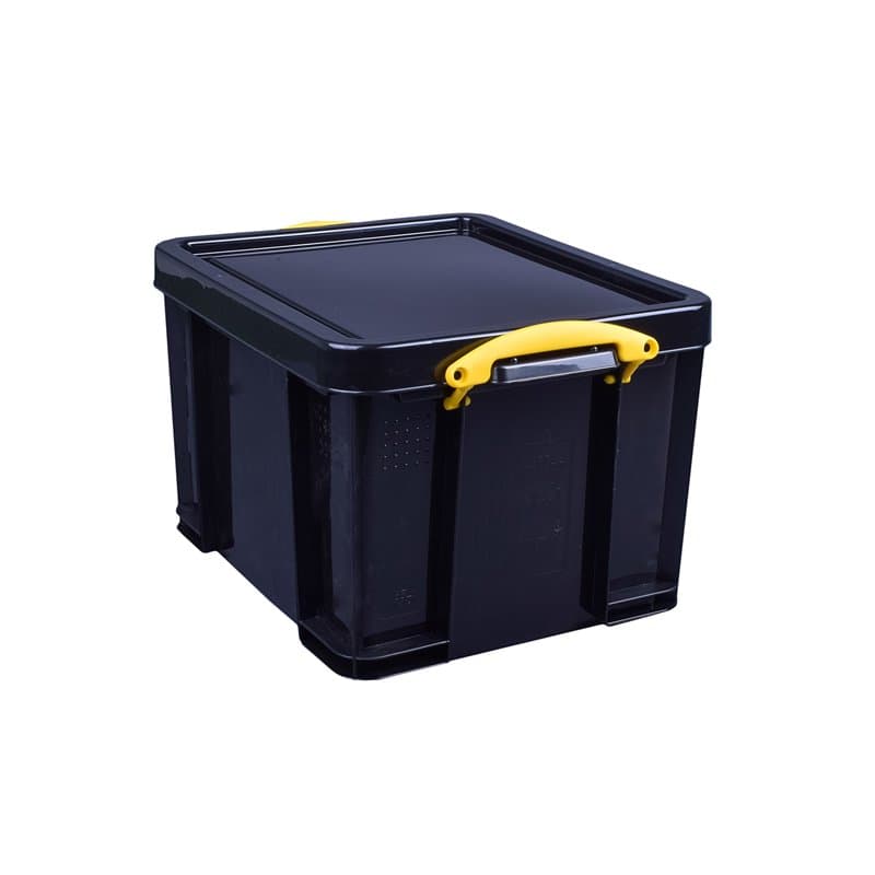 Really Useful 35BKCB Boîte de Rangement en Plastique Facilement Empilable 35 litres - 480 x 390 x 310 mm, Noir