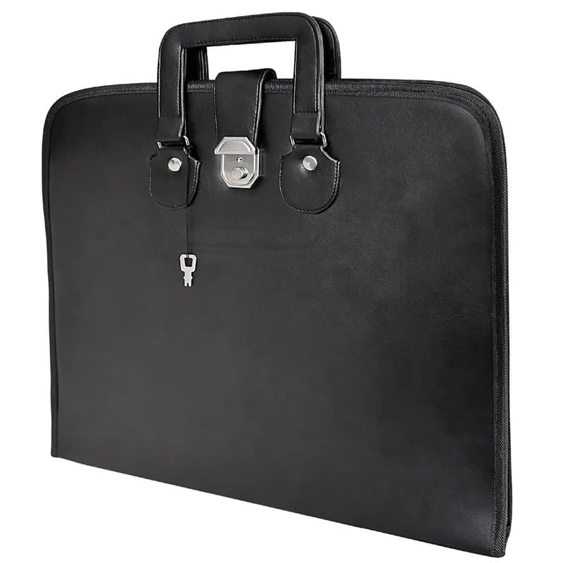 THE MASONIC COLLECTION - Étui souple provincial de style mallette - Fabriqué en similicuir - Résistant à l'eau - Un cadeau maçon