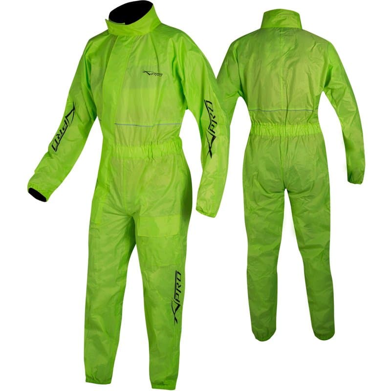 A-pro Combinaison Antipluie Moto Motard Fluo 1 Pc. Impermeable Coupe Vent Fluo XL