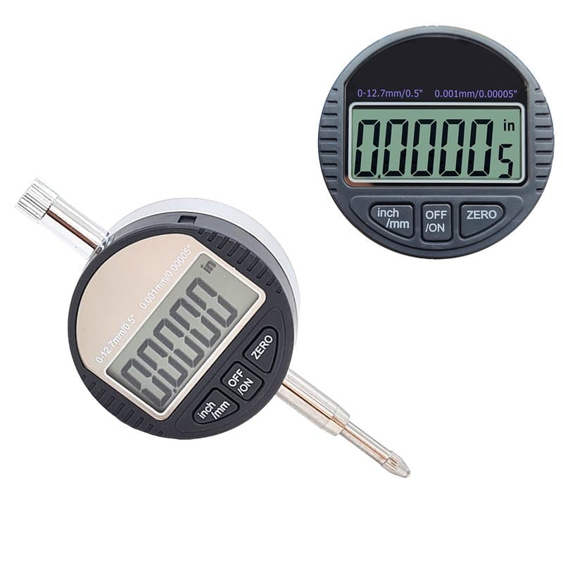 KATSU Indicateur de Cadran Numérique DTI 0-12,7mm 0,001mm/0,00005" Grands LCD Sonde de Indicateur de Test de Cadran Outils de Me