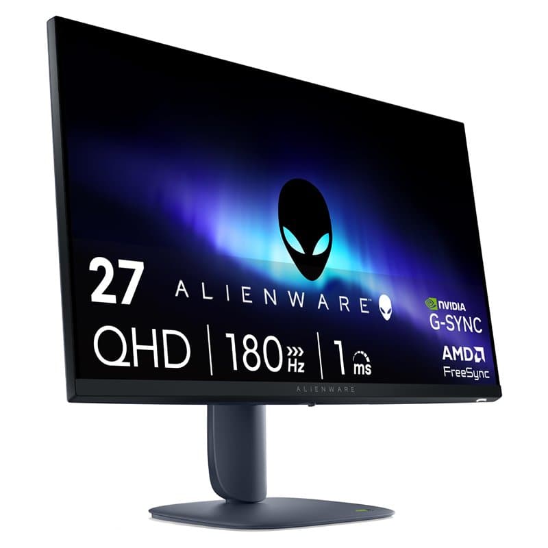 Alienware 27 Écran PC Gaming - AW2725DM, QHD (2560x1440), 180Hz, Fast IPS, 1ms, Compatible NVIDIA G-Sync, AMD FreeSync, 95% DCI-