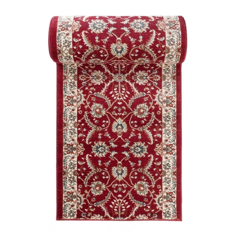 Tapis de Couloir Bordeaux Oriental - Au Mètre - Décoration Parfaite pour: Entrée Salle de Séjour Cuisine ou Couloir - Collection
