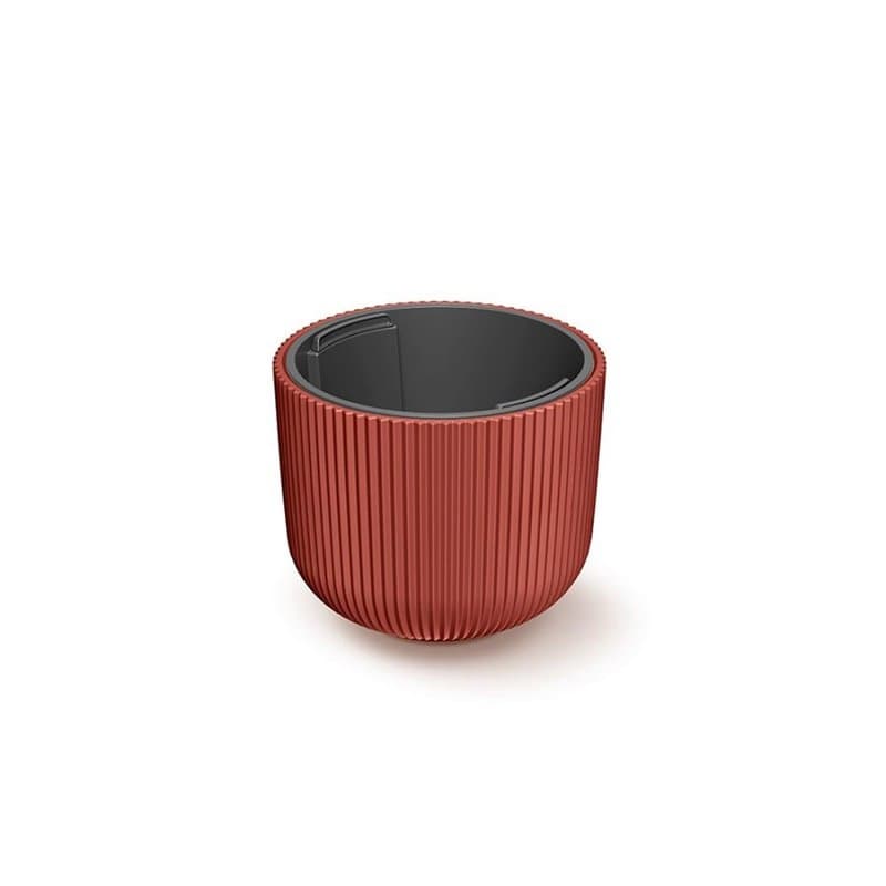 Terracota Macétero, avec dépôt, Milly Collection, 23,9 x 23,9 x 19,7 cm, capacité de 7 L.