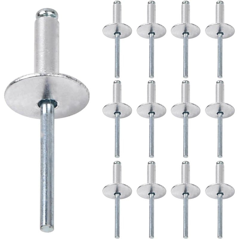 Lot de 60 rivets aveugles en acier inoxydable - 4,8 mm x 20 mm - Rivets aveugles robustes pour métal, plastique, bois - Rivets e