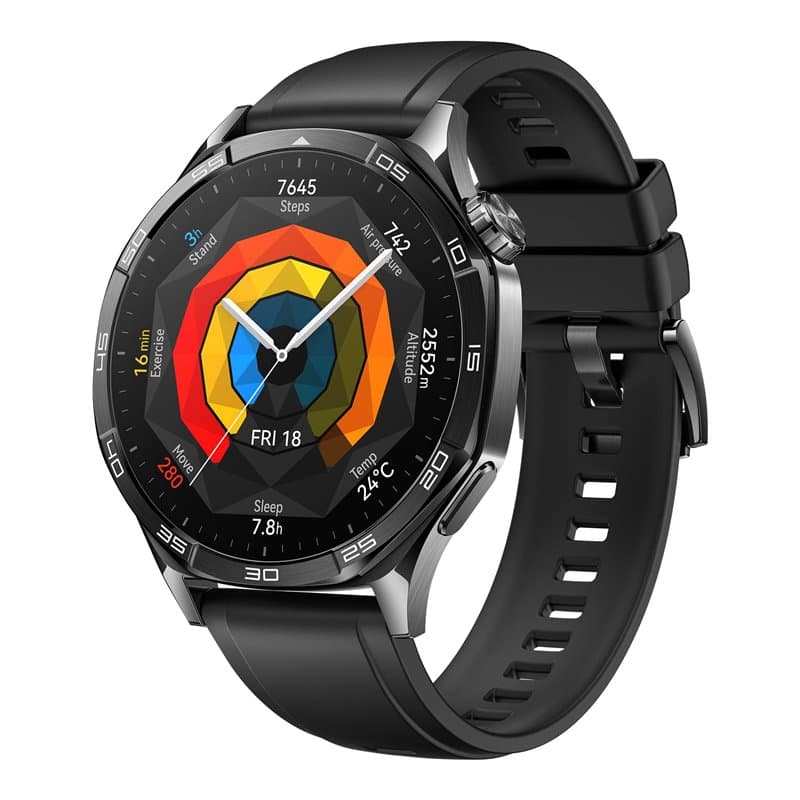 HUAWEI Watch GT 5 46mm Montre Connectée, Design aux Lignes épurées, Nouvelle expérience de Course à Pieds et de Cyclisme, Suivi