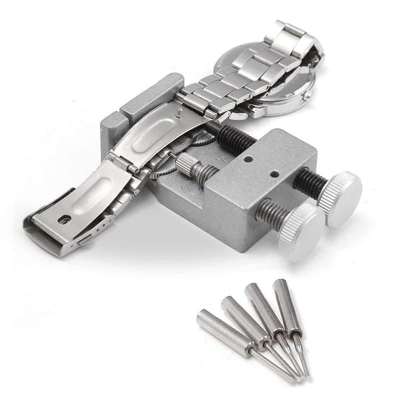 LLF Kit d'outils de réparation de bracelet de montre en métal avec 4 broches supplémentaires