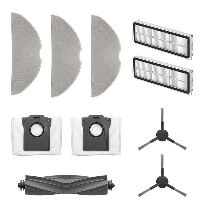 Dreame Kit d'accessoires pour robot S10 Plus comprenant 3x lavettes, 2x filtres, 2x brosses latérales, 2x sacs de collecte de po