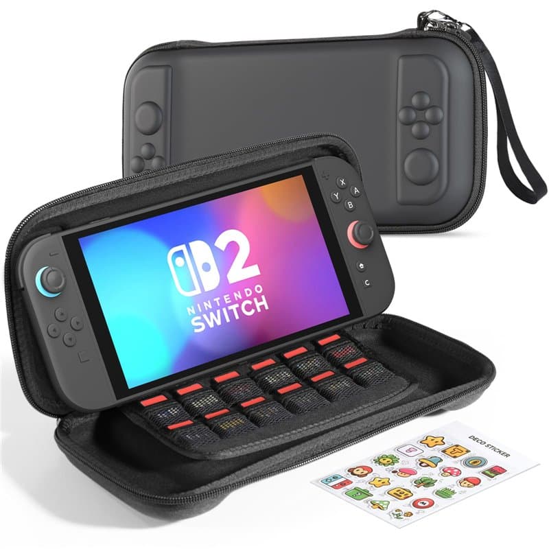 HSIEHMIEN Étui de Protection Mince pour Nintendo Switch 2 (2025), Protection Pochette Housse avec 12 Emplacements pour Cartes de