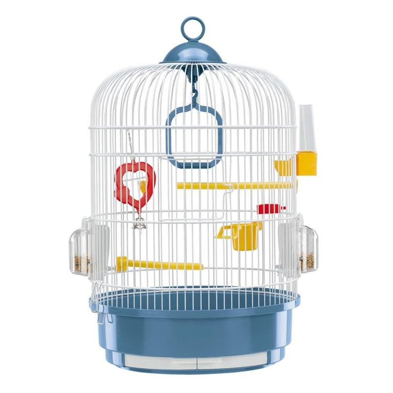 Ferplast Cage à Oiseaux Regina Cage pour Oiseaux, Canaris, Perruches Ondulées, en Métal, Accessoires Inclus Mangeoires rotatives