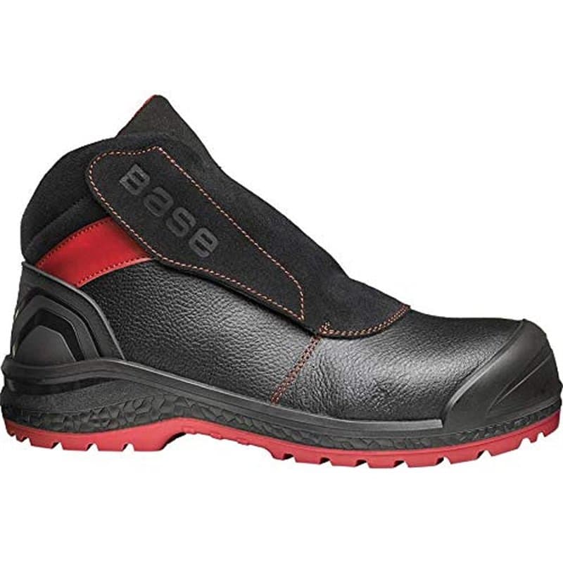 Base Protection, Sparkle Botte de Sécurité pour Hommes, Noir et Rouge, Taille 45