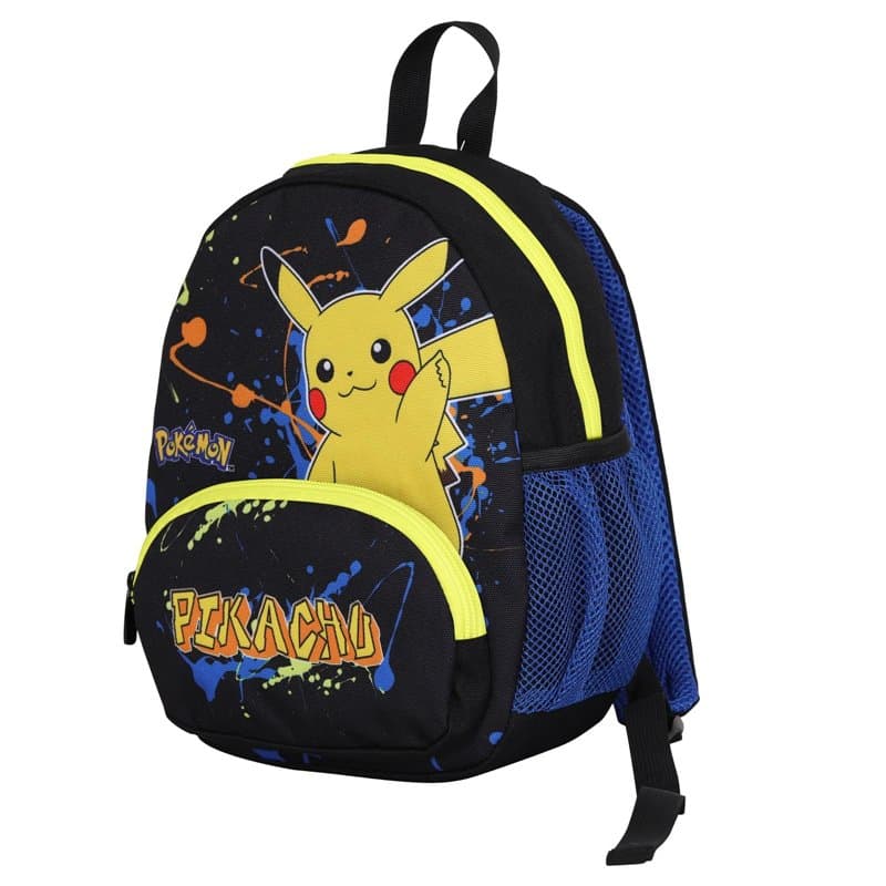 SEVEN Sac à dos petit école Pokémon, maternelle et loisirs, bleu et jaune, enfants et adolescents, Noir, bleu et jaune, Taglia u