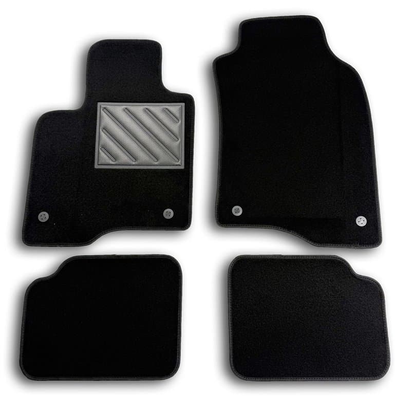 Tapis de sol pour Fiat Panda III HYBRID à partir de 2020 - sur mesure, talonnette en caoutchouc renforcé, antidérapant, boutons