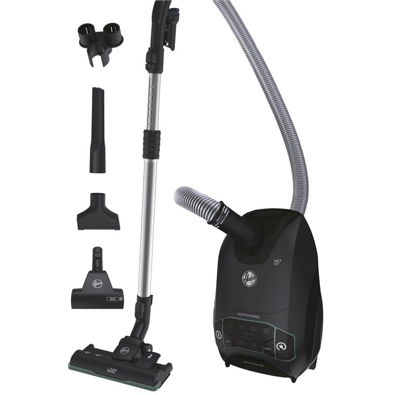 Hoover HE721PAF Aspirateur Traineau Avec Sac 6L XL, Brosses Sols Durs, Tapis et Parquet, Brosse Spécial Animaux, Détecteur de po
