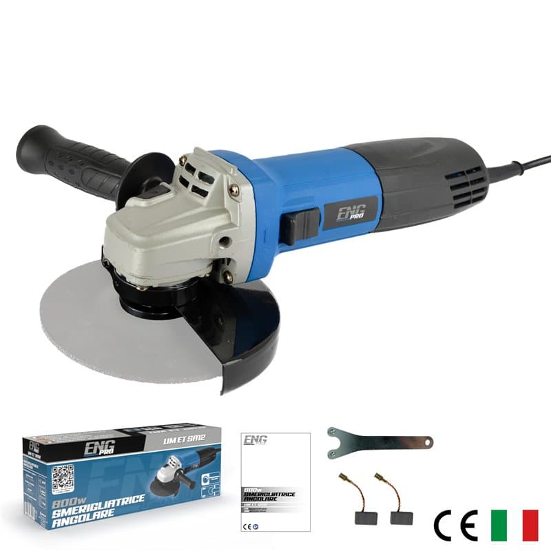 ENG PRO Meuleuse d'angle, disque de 125 mm puissance 800 W Poignée supplémentaire, professionnelle, électrique, vitesse 11000 r.