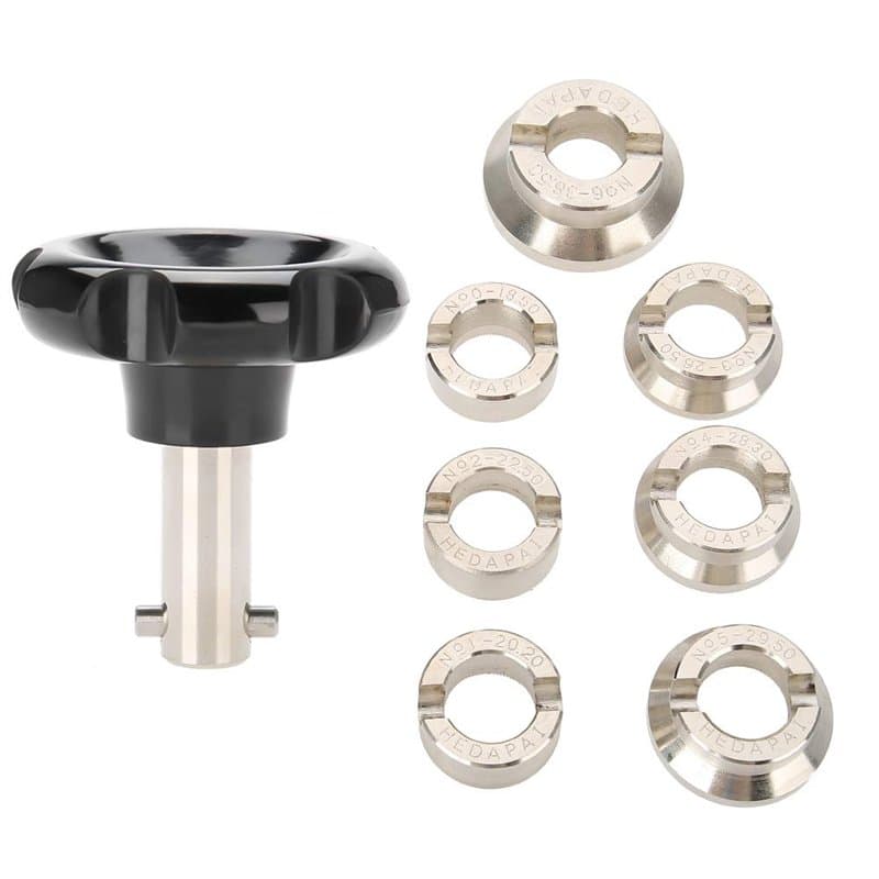 Outil de Réparation de Montre, Montre Ouverte avec 7 Matrices de Coupe pour Trousse à Outils D'Horloger, Ouvre-Boîtier, Convient