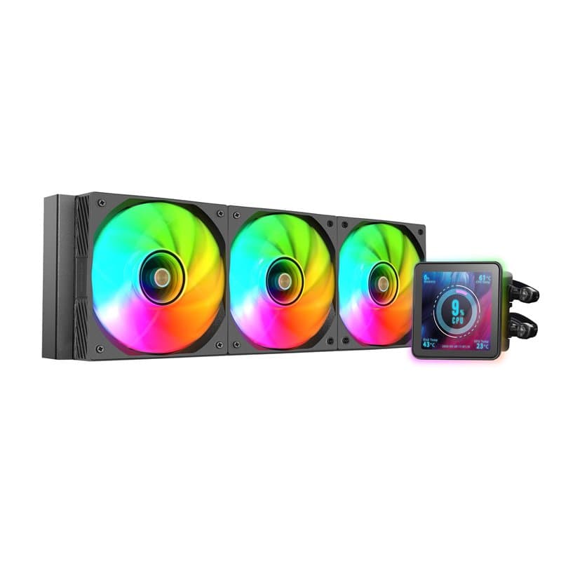 Mars Gaming ML-VISIONPRO360, Refroidissement Liquide AIO, TDP 600W, 3x Ventilateurs ARGB 120mm FDB avec Noyau en Cuivre et Alumi