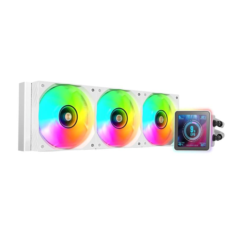 Mars Gaming ML-VISIONPRO360, Refroidissement Liquide AIO, TDP 600W, 3x Ventilateurs ARGB 120mm FDB avec Noyau en Cuivre et Alumi