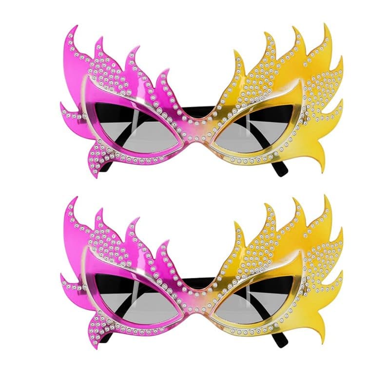 Boland Extravaganza Lunettes de fête 2x, Unisex Adult, unknown, Multicolore, Taille unique