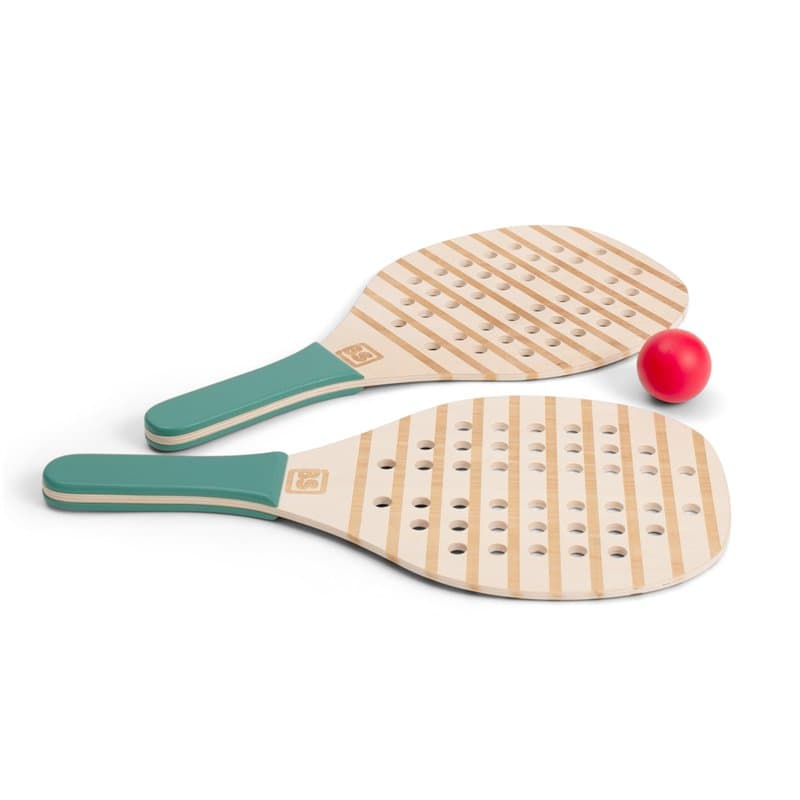 BS Toys Raquettes De Padel en Bois - Jouet D'Extérieur Et D'Intérieur - Favorise La Coordination Visuo-Motrice, Concentration &