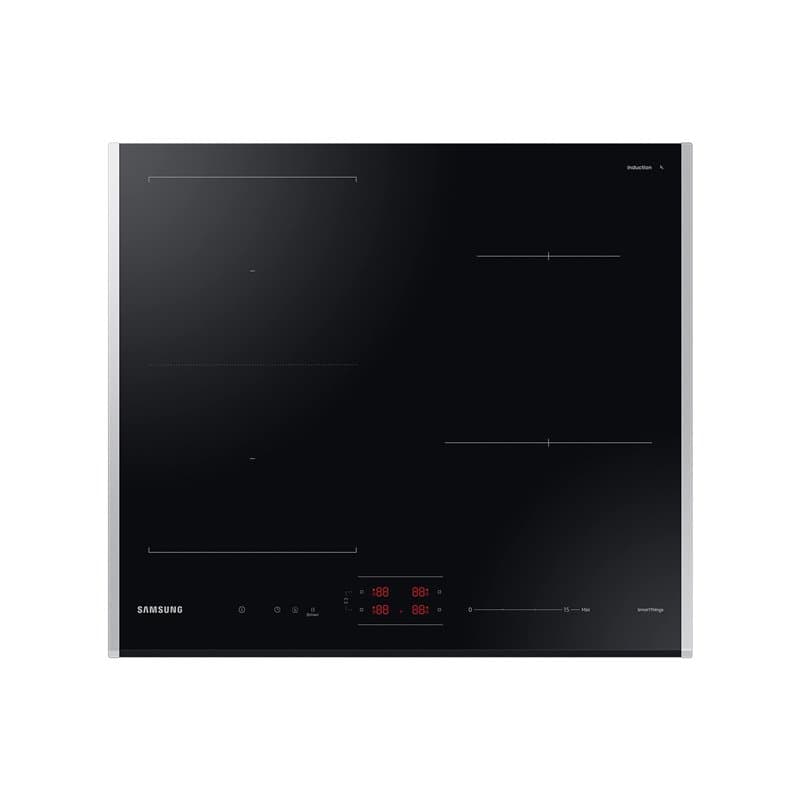 Samsung Plaque à induction autonome (NZ64B5046JK/U1), 60 cm, vitrocéramique, FlexZone, SmartThings Cooking, touches tactiles ave