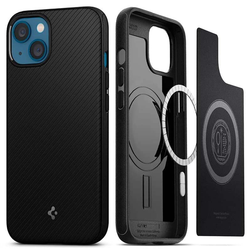 Spigen Mag Armor Magfit Coque pour iPhone 13 Mini MagSafe - Noir Mat