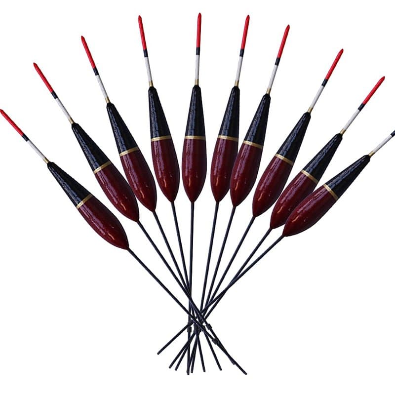 LSHEL 10 Pièces Flotteurs de Pêche Bobber Bâton Flotteur Liège Antenne Bois de Balsa 2G 13.4CM / 5.3IN
