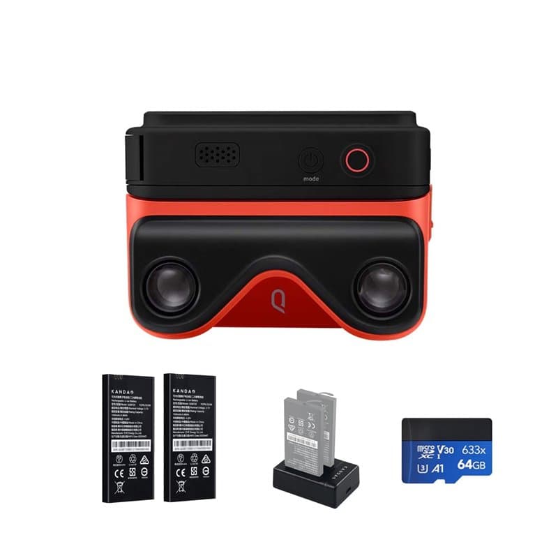 Kandao QooCam Ego - Caméra 3D intégrée avec visionneuse, vidéos 4K 60fps, Affichage stéréoscopique instantané, idéale pour Les V