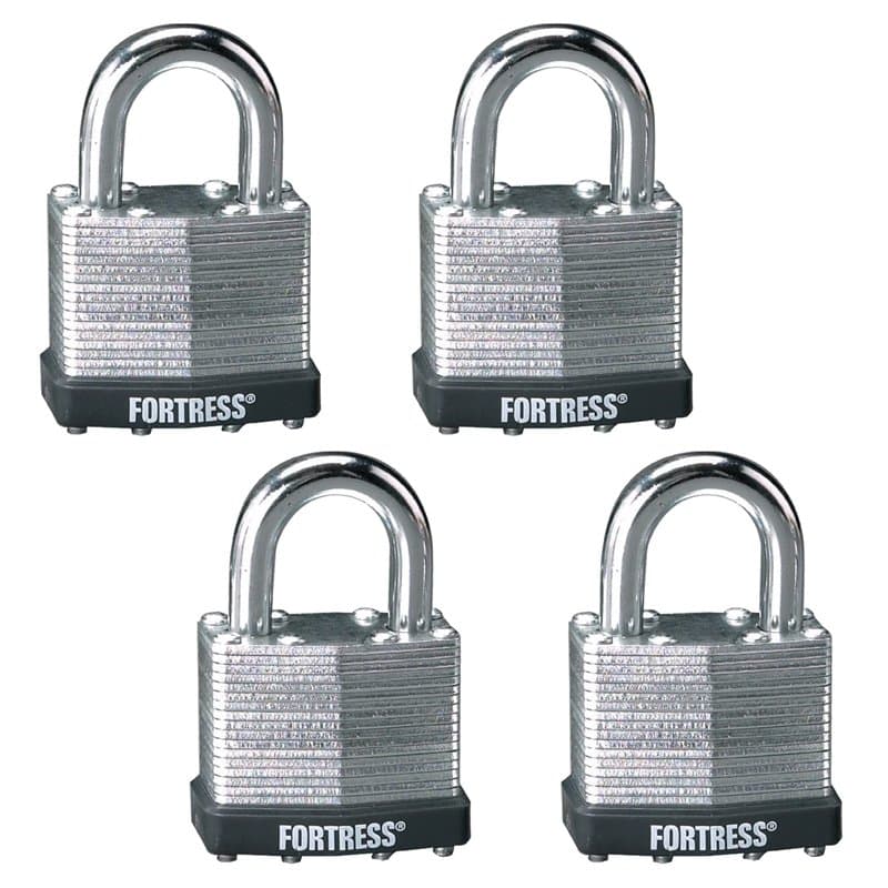 Master Lock Cadenas 1803Q en acier laminé, lot de 4, clés identiques