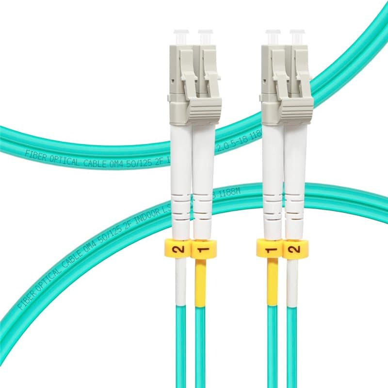 FLYPROFiber Câble patch fibre optique OM4 LC vers LC 0,2 m | Options de longueur : 0,2 m à 100 m, 40 Go/100 Go duplex LC-LC 50/1