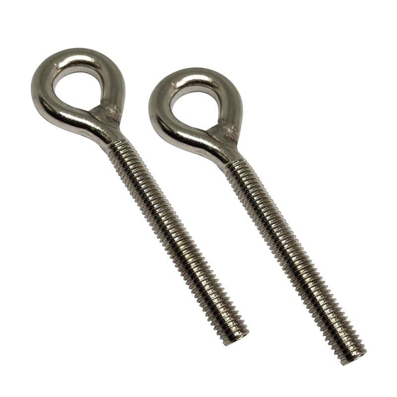 2 pièces boulon à oeil M12 en inox 304 Vis à œil robuste et résistant à la rouille de 140 mm de longueur pour les projets de jar