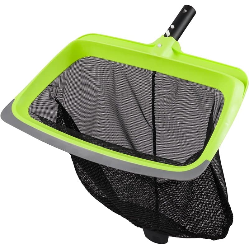 GSTgp Épuisette de fond de piscine - Lame en caoutchouc et cadre renforcé - Double couche