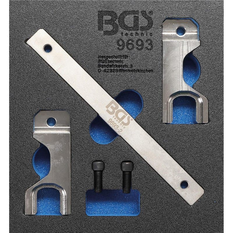 BGS 9693 | Insert de servante d'atelier 1/6 : Jeu d’outils de réglage d’arbre d’équilibrage | pour Mercedes-Benz OM651
